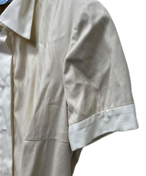 PRADA（プラダ）PRADA (プラダ) 半袖ワンピース ベージュ×アイボリー サイズ:３８の古着・服飾アイテム