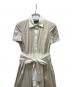 PRADA (プラダ) 半袖ワンピース ベージュ×アイボリー サイズ:３８：15000円