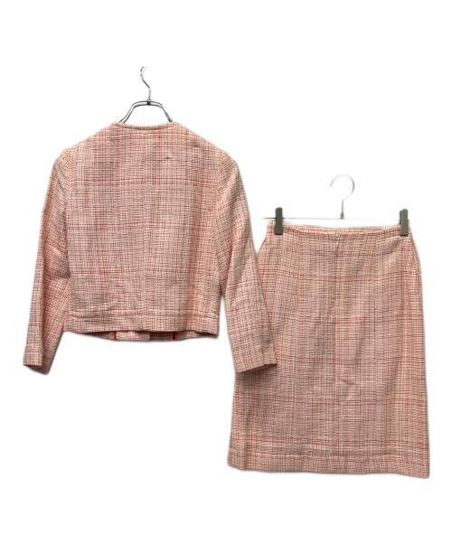 FENDI（フェンディ）FENDI (フェンディ) ツイードセットアップ オレンジ×ホワイト サイズ:３６の古着・服飾アイテム