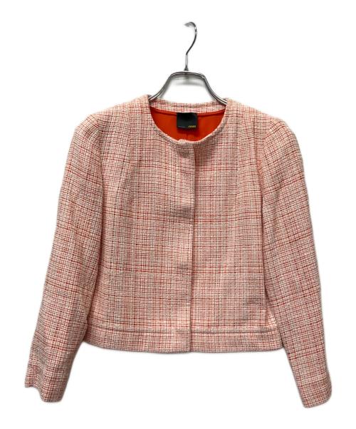 FENDI（フェンディ）FENDI (フェンディ) ツイードセットアップ オレンジ×ホワイト サイズ:３６の古着・服飾アイテム