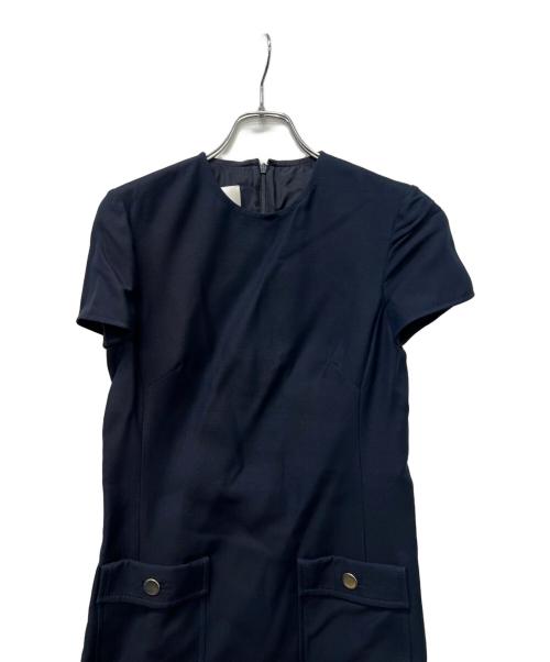 VALENTINO（ヴァレンティノ）VALENTINO (ヴァレンティノ) 半袖ワンピース ネイビー サイズ:３８の古着・服飾アイテム