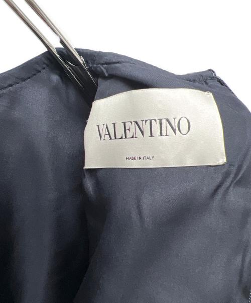 VALENTINO（ヴァレンティノ）VALENTINO (ヴァレンティノ) 半袖ワンピース ネイビー サイズ:３８の古着・服飾アイテム