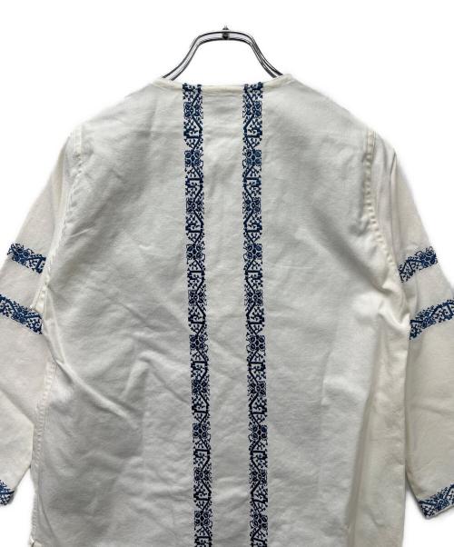 RALPH LAUREN（ラルフローレン）RALPH LAUREN (ラルフローレン) チュニック ホワイト×ブルー サイズ:０の古着・服飾アイテム