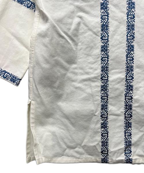 RALPH LAUREN（ラルフローレン）RALPH LAUREN (ラルフローレン) チュニック ホワイト×ブルー サイズ:０の古着・服飾アイテム