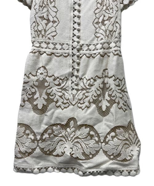 VALENTINO（ヴァレンティノ）VALENTINO (ヴァレンティノ) 半袖ワンピース ベージュ サイズ:４０の古着・服飾アイテム