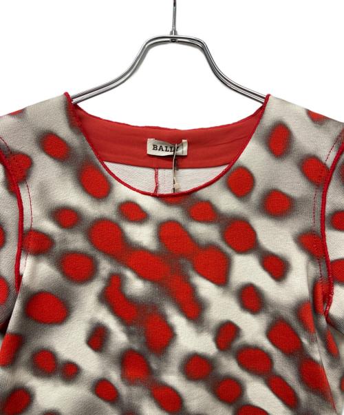 BALLY（バリー）BALLY (バリー) 半袖カットソー レッド×ホワイト サイズ:３２の古着・服飾アイテム