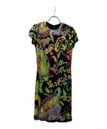 RALPH LAUREN（ラルフローレン）の古着「半袖ワンピース」｜ブラック×グリーン