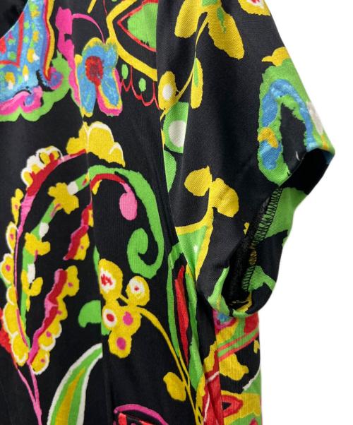 RALPH LAUREN（ラルフローレン）RALPH LAUREN (ラルフローレン) 半袖ワンピース ブラック×グリーンの古着・服飾アイテム