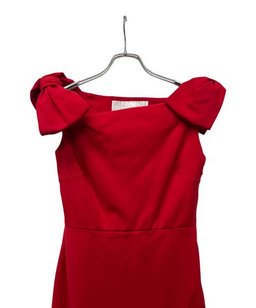 VALENTINO（ヴァレンティノ）VALENTINO (ヴァレンティノ) ノースリーブワンピース レッド サイズ:３８の古着・服飾アイテム