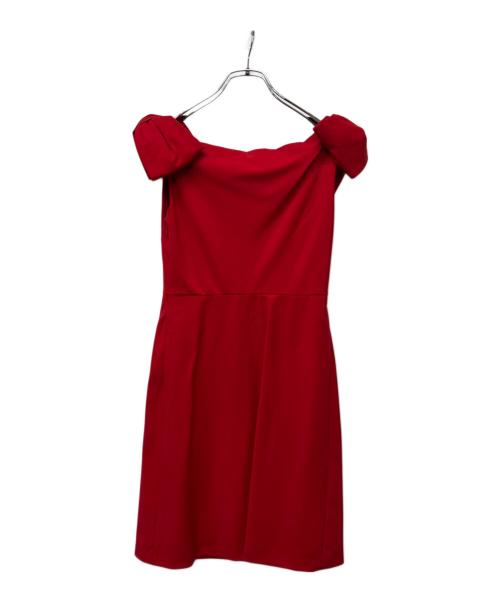 VALENTINO（ヴァレンティノ）VALENTINO (ヴァレンティノ) ノースリーブワンピース レッド サイズ:３８の古着・服飾アイテム