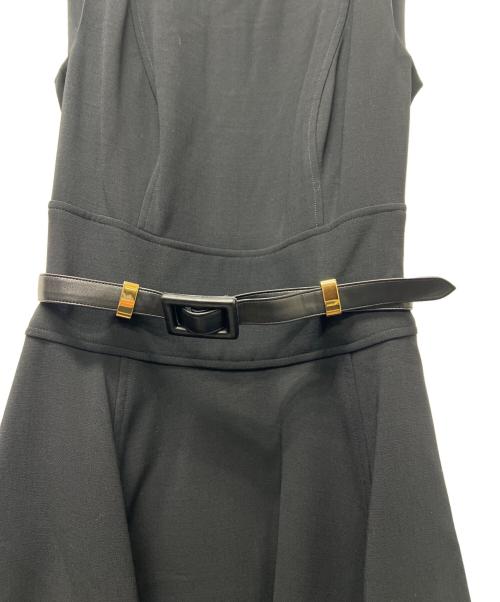 RALPH LAUREN（ラルフローレン）RALPH LAUREN (ラルフローレン) ノースリーブ・キャミソールワンピース ブラック サイズ:０の古着・服飾アイテム