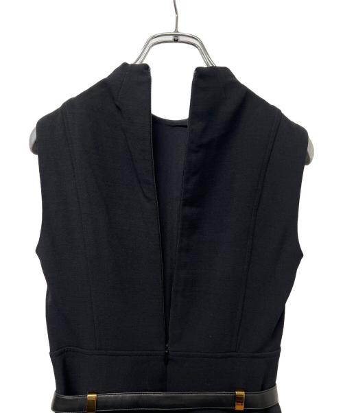 RALPH LAUREN（ラルフローレン）RALPH LAUREN (ラルフローレン) ノースリーブ・キャミソールワンピース ブラック サイズ:０の古着・服飾アイテム