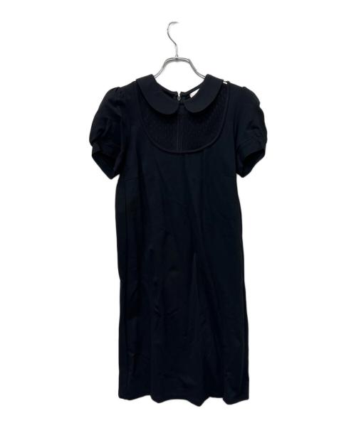 RED VALENTINO（レッドヴァレンティノ）RED VALENTINO (レッドヴァレンティノ) 半袖ワンピース ブラック サイズ:ＸＳの古着・服飾アイテム
