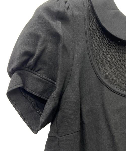 RED VALENTINO（レッドヴァレンティノ）RED VALENTINO (レッドヴァレンティノ) 半袖ワンピース ブラック サイズ:ＸＳの古着・服飾アイテム