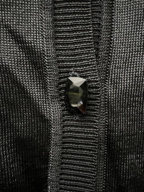 VALENTINO ROMA（ヴァレンティノ ローマ）VALENTINO ROMA (ヴァレンティノ ローマ) シアーカーディガン ブラック サイズ:記載なしの古着・服飾アイテム