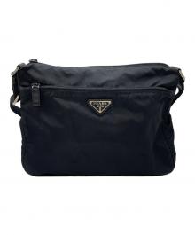 PRADA（プラダ）の古着「ナイロンショルダーバッグ」｜ブラック
