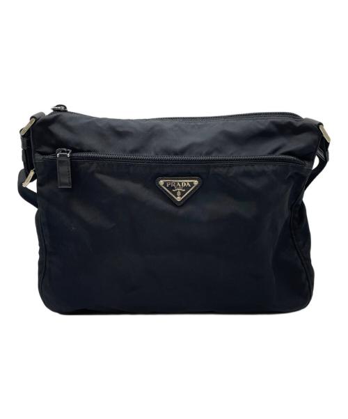PRADA（プラダ）PRADA (プラダ) ナイロンショルダーバッグ ブラックの古着・服飾アイテム