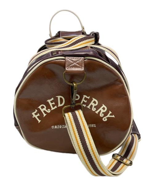 FRED PERRY（フレッドペリー）FRED PERRY (フレッドペリー) バレルバッグ ブラウンの古着・服飾アイテム