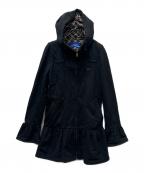 BLUE LABEL CRESTBRIDGEブルーレーベルクレストブリッジ）の古着「ジップパーカーワンピース」｜ブラック