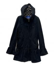BLUE LABEL CRESTBRIDGE（ブルーレーベルクレストブリッジ）の古着「ジップパーカーワンピース」｜ブラック