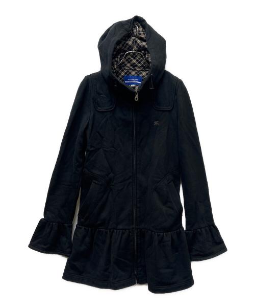BLUE LABEL CRESTBRIDGE（ブルーレーベルクレストブリッジ）BLUE LABEL CRESTBRIDGE (ブルーレーベルクレストブリッジ) ジップパーカーワンピース ブラック サイズ:３８の古着・服飾アイテム