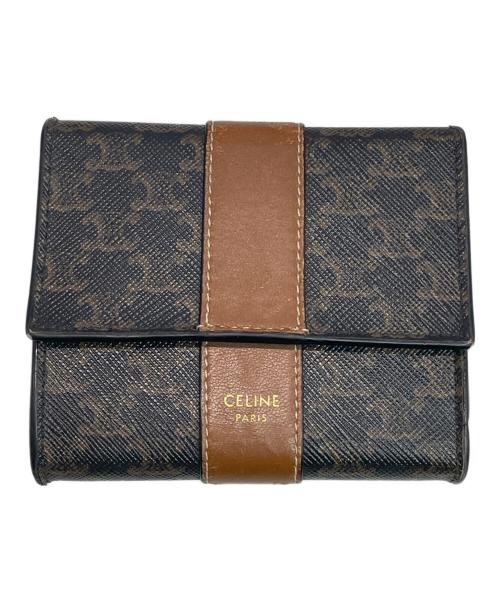 CELINE（セリーヌ）CELINE (セリーヌ) 3つ折り財布 ブラウンの古着・服飾アイテム