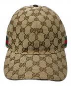 GUCCIグッチ）の古着「ベースボールキャップ」｜ベージュ
