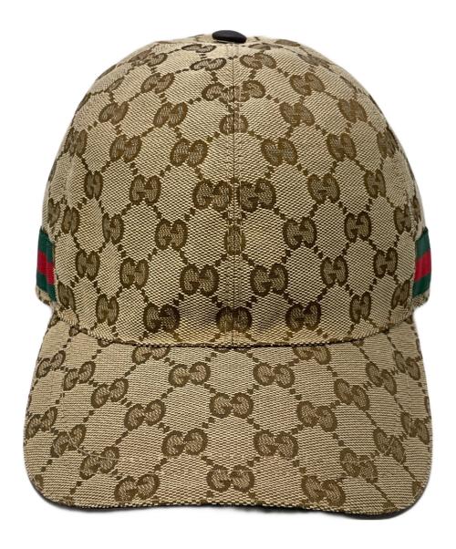 GUCCI（グッチ）GUCCI (グッチ) ベースボールキャップ ベージュ サイズ:Lの古着・服飾アイテム