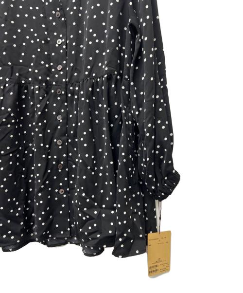 BEARDSLEY（ビアズリー）BEARDSLEY (ビアズリー) 長袖ブラウス ブラック×ホワイト サイズ:FREEの古着・服飾アイテム