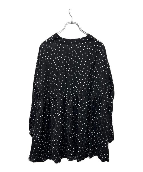 BEARDSLEY（ビアズリー）BEARDSLEY (ビアズリー) 長袖ブラウス ブラック×ホワイト サイズ:FREEの古着・服飾アイテム