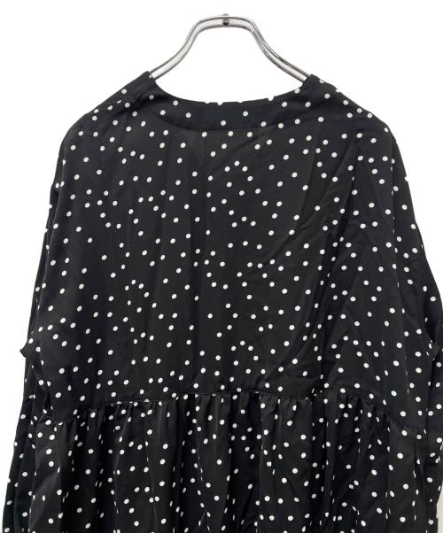BEARDSLEY（ビアズリー）BEARDSLEY (ビアズリー) 長袖ブラウス ブラック×ホワイト サイズ:FREEの古着・服飾アイテム