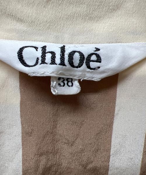 Chloe（クロエ）Chloe (クロエ) セットアップ ベージュ×ホワイト サイズ:３８の古着・服飾アイテム