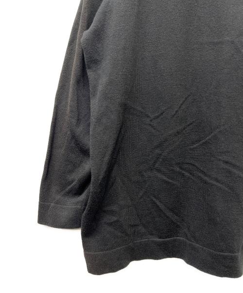 HERMES（エルメス）HERMES (エルメス) 切替ニットプルオーバーシャツ ネイビー×イエロー サイズ:Mの古着・服飾アイテム