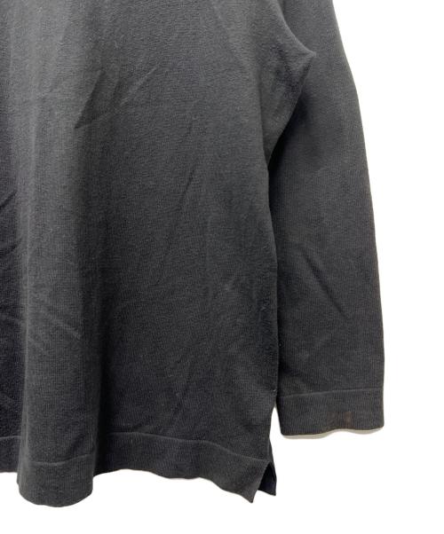 HERMES（エルメス）HERMES (エルメス) 切替ニットプルオーバーシャツ ネイビー×イエロー サイズ:Mの古着・服飾アイテム