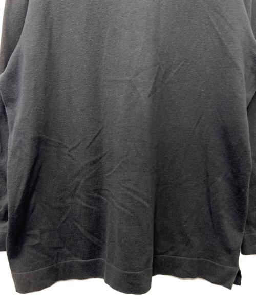 HERMES（エルメス）HERMES (エルメス) 切替ニットプルオーバーシャツ ネイビー×イエロー サイズ:Mの古着・服飾アイテム