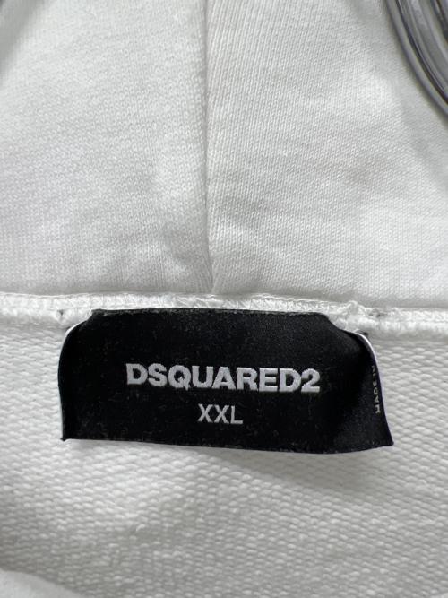 DSQUARED2（ディースクエアード）DSQUARED2 (ディースクエアード) プルオーバーパーカー ホワイト サイズ:XXLの古着・服飾アイテム