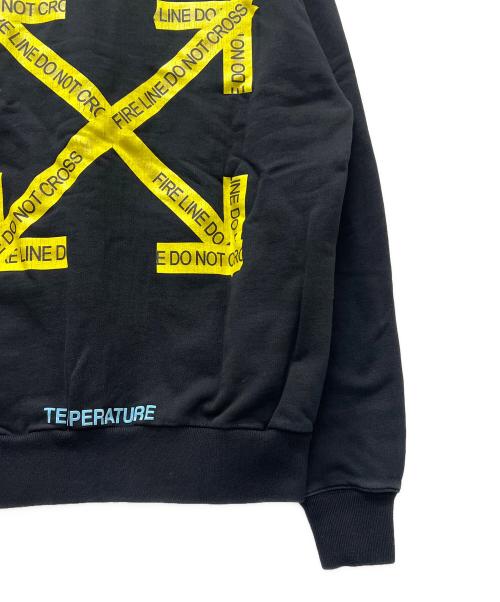 OFFWHITE（オフホワイト）OFFWHITE (オフホワイト) ファイヤーテープスウェット ブラック サイズ:Ｓの古着・服飾アイテム