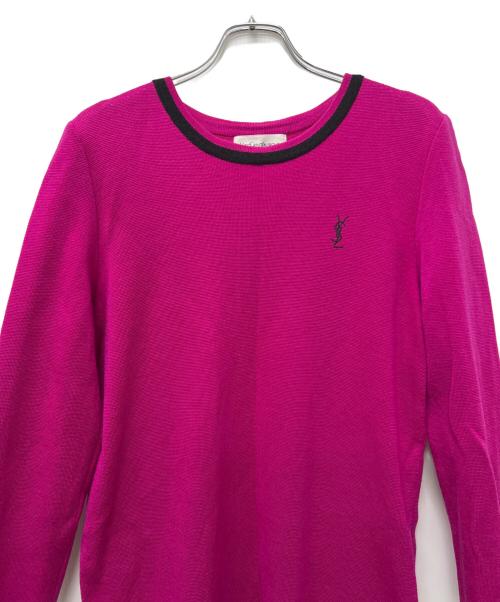 Yves Saint Laurent（イヴサンローラン）Yves Saint Laurent (イヴサンローラン) ニットワンピース ピンク サイズ:Mの古着・服飾アイテム