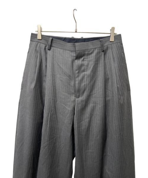 EDIFICE（エディフィス）EDIFICE (エディフィス) LORO PIANA (ロロピアーナ) ストライプパンツ グレー サイズ:２の古着・服飾アイテム