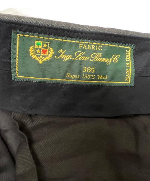 EDIFICE（エディフィス）EDIFICE (エディフィス) LORO PIANA (ロロピアーナ) ストライプパンツ グレー サイズ:２の古着・服飾アイテム