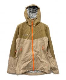 MAMMUT（マムート）の古着「マウンテンパーカー」｜ベージュ×ブラウン