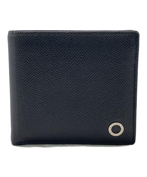 BVLGARI（ブルガリ）BVLGARI (ブルガリ) 2つ折り財布 ブラック×ブルーの古着・服飾アイテム