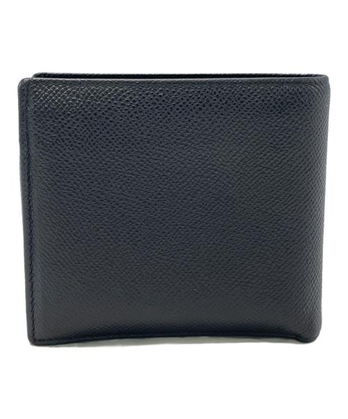 BVLGARI（ブルガリ）BVLGARI (ブルガリ) 2つ折り財布 ブラック×ブルーの古着・服飾アイテム