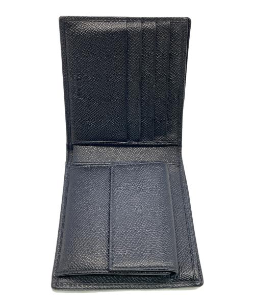 BVLGARI（ブルガリ）BVLGARI (ブルガリ) 2つ折り財布 ブラック×ブルーの古着・服飾アイテム
