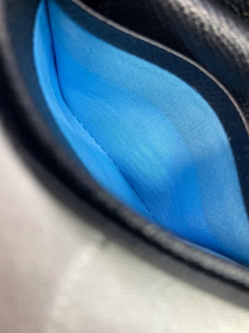 BVLGARI（ブルガリ）BVLGARI (ブルガリ) 2つ折り財布 ブラック×ブルーの古着・服飾アイテム