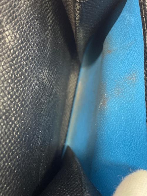 BVLGARI（ブルガリ）BVLGARI (ブルガリ) 2つ折り財布 ブラック×ブルーの古着・服飾アイテム