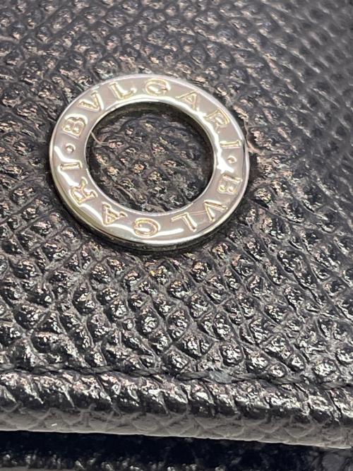 BVLGARI（ブルガリ）BVLGARI (ブルガリ) 2つ折り財布 ブラック×ブルーの古着・服飾アイテム