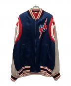 GUCCIグッチ）の古着「ジャケット」｜ネイビー×レッド