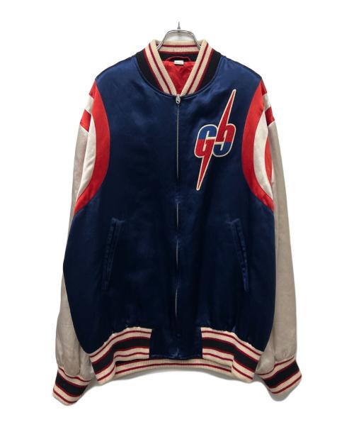 GUCCI（グッチ）GUCCI (グッチ) ジャケット ネイビー×レッド サイズ:４８の古着・服飾アイテム