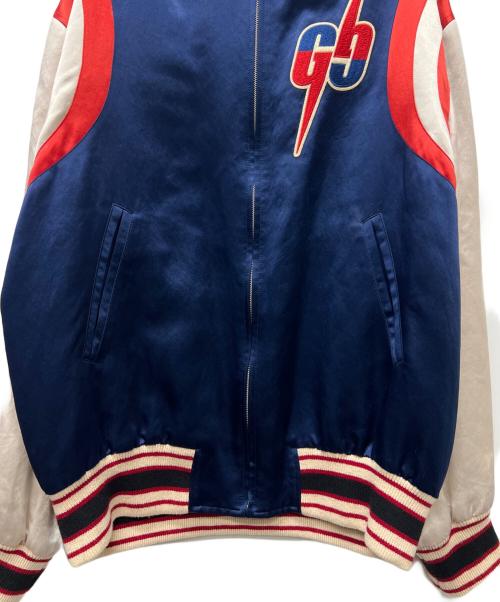 GUCCI（グッチ）GUCCI (グッチ) ジャケット ネイビー×レッド サイズ:４８の古着・服飾アイテム